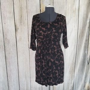 Boden WH 276 Brown & Black Dress sz 12L